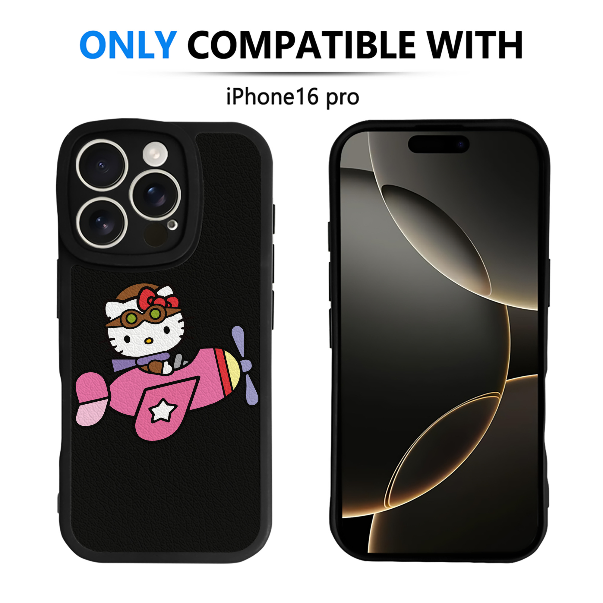 （画像用） Hello Kitty ハローキティ 【iPhone 16シリーズ対応】シリコンスマホケース（レザー調） 材質：シリコン